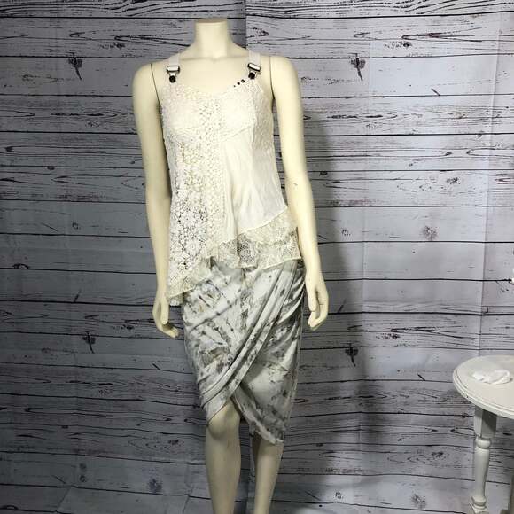 Hard Tail forever skirt with ruched sides faux wrap tie dye size large - Picture 3 of 12